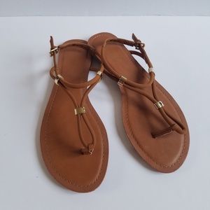 American Eagle Tan Strappy Gladiator Sandals SZ 10